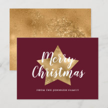 Navidades de la estrella del oro rojo moderno