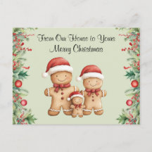 Navidades de la familia Cute Gingerbread Cookie