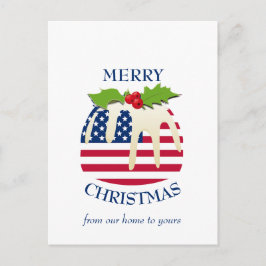 Postal Navidades de la FLAG Patriotic USA