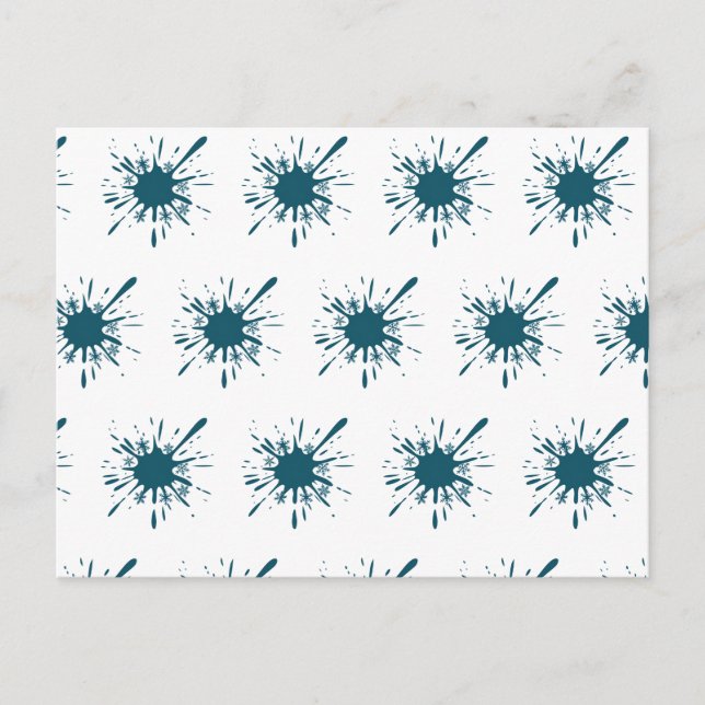 Postal Navidades de la nieve azul claro (Anverso)