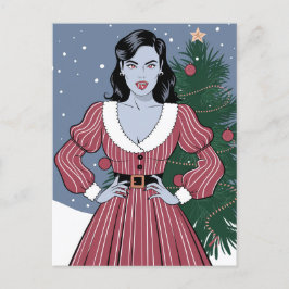Postal Navidades de la Piel Azul de Lady Vampire