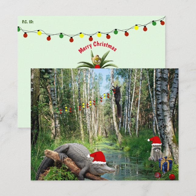 Postal Navidades de la postcarta de la zona pantanosa (Anverso / Reverso)