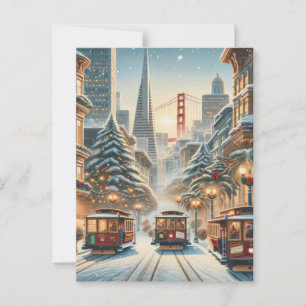 Postal Navidades de la Puerta de Oro de San Francisco