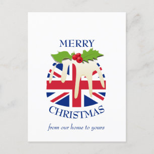 Postal Navidades de la UNIÓN BRITÁNICA de Pudding