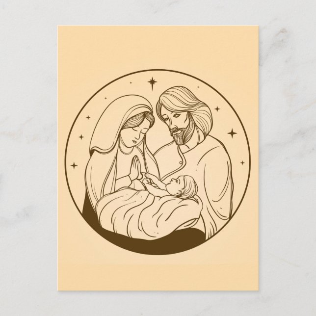 Postal Navidades de la Virgen María Jesús (Anverso)