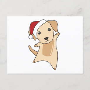 Postal Navidades de Labrador Niegan a los perros de invie
