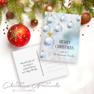 Postal Navidades de las Bolas de Plata Wonderland en invi