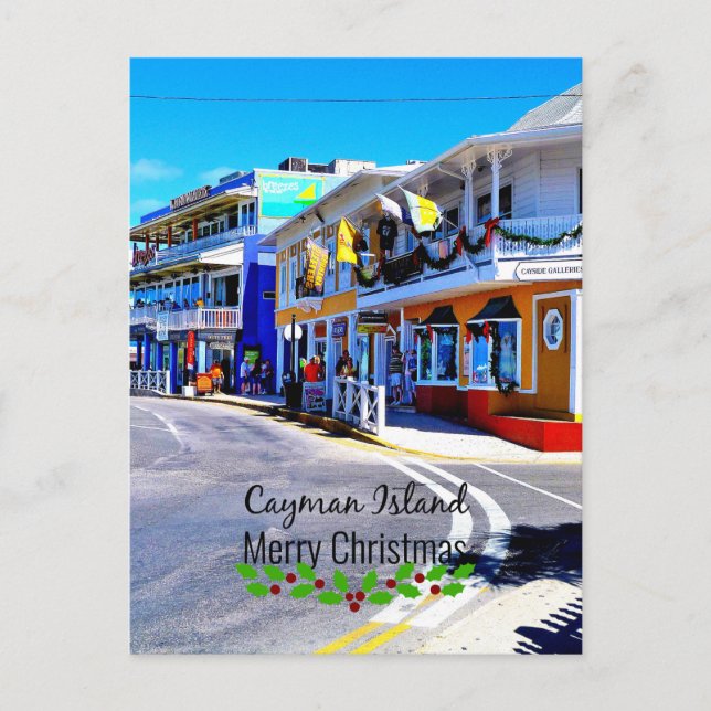 Postal Navidades de las Islas Caimán (Anverso)