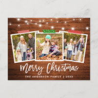 Navidades de las luces de madera de la cinta del g