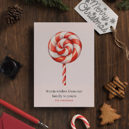Postal Navidades de Lolipop Candy Merry Christmas