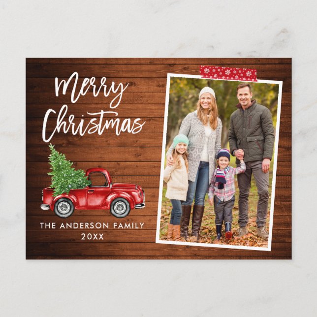 Postal Navidades de madera de Cinta Cinta Cinta Cinta Cin (Anverso)