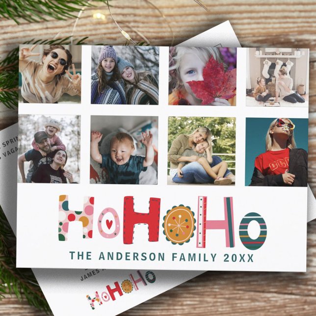 Postal Navidades de Modern 8 Photo Ho Ho Ho Ho Ho (Subido por el creador)