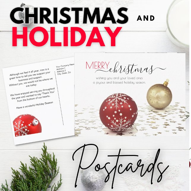Postal Navidades de negocios personalizados Gracias Mensa (Subido por el creador)