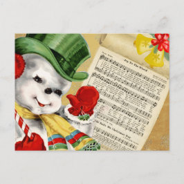 Postal Navidades de nieve ventilado disfrutan al mundo