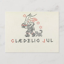Postal Navidades de Noruega vintage Card Glaedelig Jul
