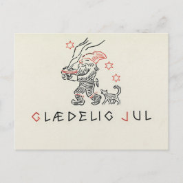 Postal Navidades de Noruega vintage Card Glaedelig Jul