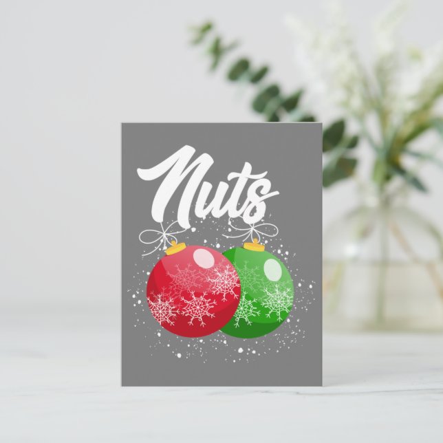 Postal Navidades de nueces de pecho coincidentes con cast (Anverso de pie)
