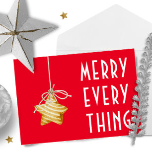 Postal Navidades de Ornament de Merry Everything Star