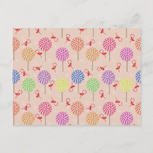 Postal Navidades de Peppermint Candy Mints, latas de dulc