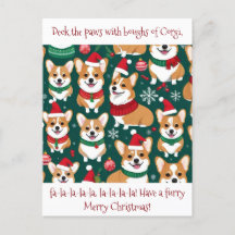 Navidades de personalizable Cute Corgi
