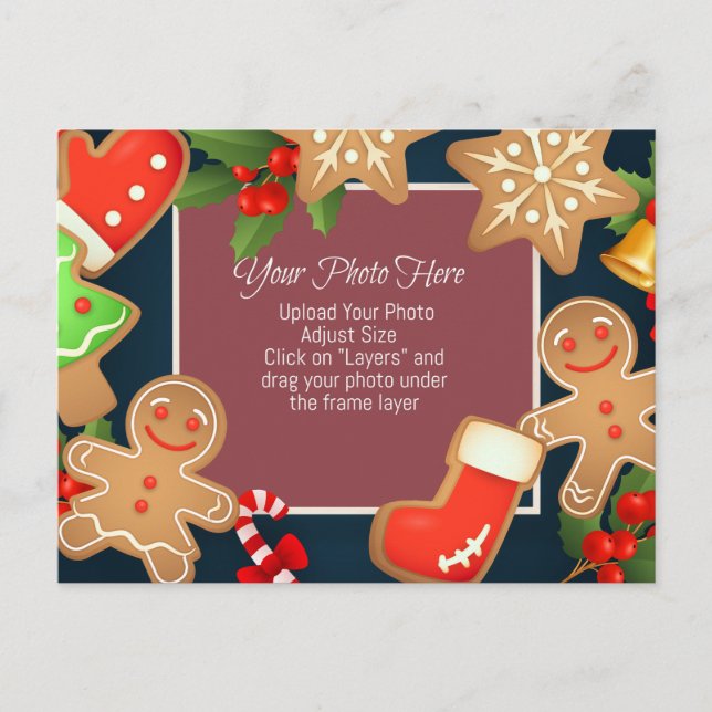 Postal Navidades de Personalizados de cuentas (Anverso)