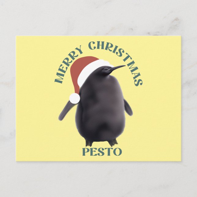 Postal Navidades de Pesto Penguin (Anverso)