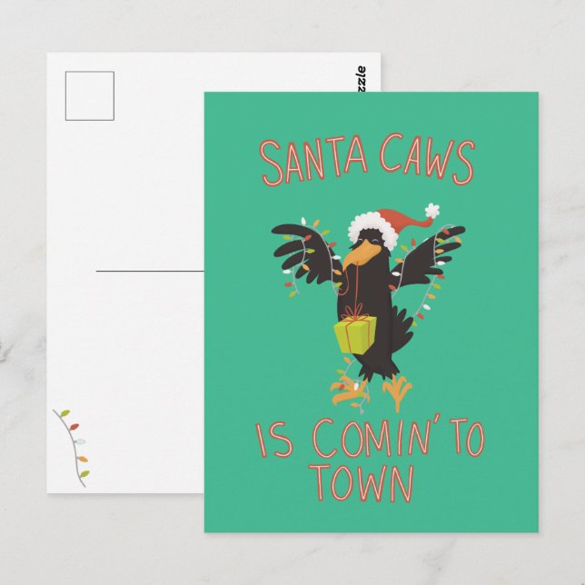 Postal Navidades de Punny Santa Caws (Anverso / Reverso)