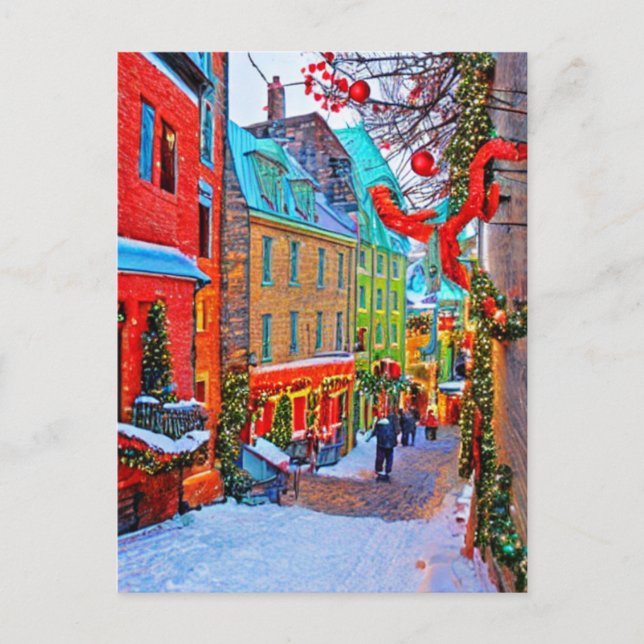 Postal Navidades de Quebec (Anverso)