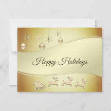 Navidades de Reindeer Sleigh Balls Postcard