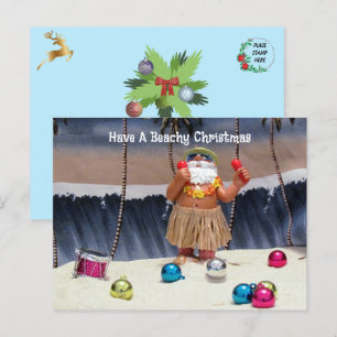 Postal Navidades de Santa Claus Beach Fiestas