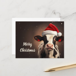 Postal Navidades de Santa Claus Cow