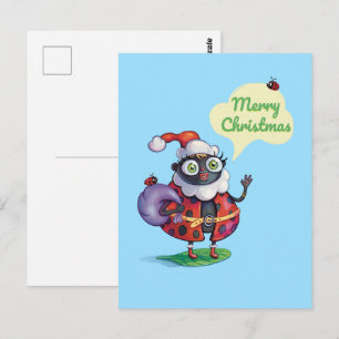 Postal Navidades de Santa Ladybug