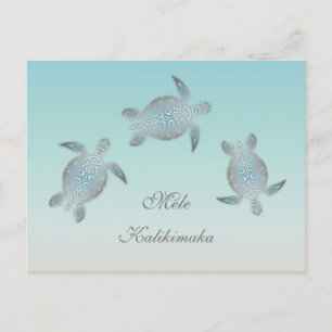 Postal Navidades de Sea Turtles Mele Kalikimaka