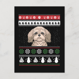 Postal Navidades de Shih Tzu
