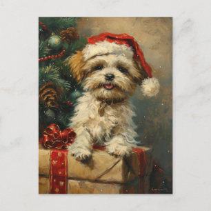Postal Navidades de Shih Tzu