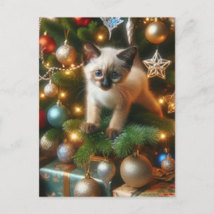 Postal Navidades de Siamese Kitten