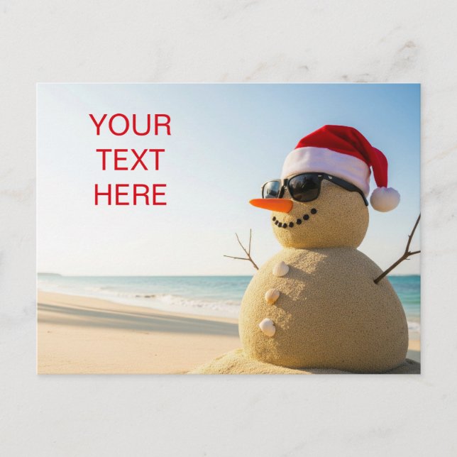 Postal Navidades de snowman (Anverso)