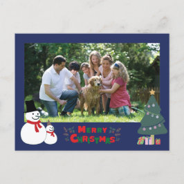 Postal Navidades de Snowman saludan feriado