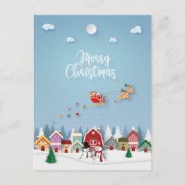 Postal Navidades de Snowmen del Barrio Rojo Papercut