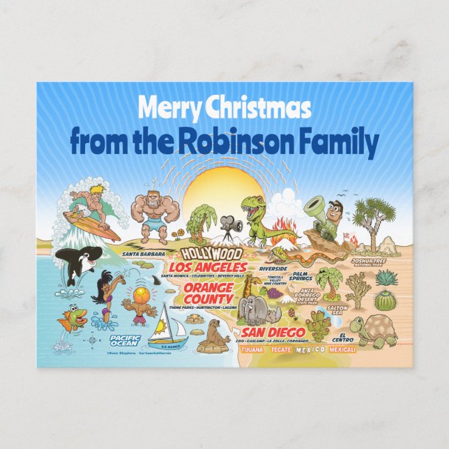 Postal Navidades de SoCal Personalizado (Anverso)