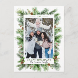 Postal Navidades de subdivisión de acuarela de la filial