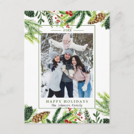 Postal Navidades de subdivisión de acuarela de la filial