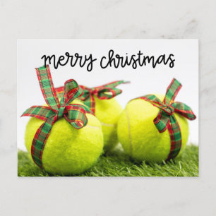 Postal Navidades de tenis con carta de baile y regalos