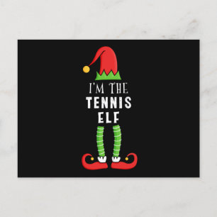Postal Navidades de tenis elfo con regalo familiar