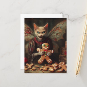 Postal Navidades de terror Vampiro Fairy Kitty Gingerbrea