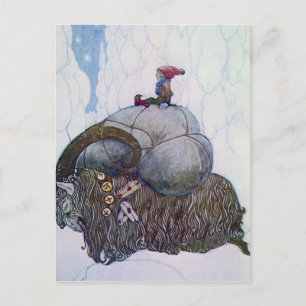 Postal navidades de "The Julbock" Goat por John Bauer