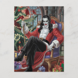 Postal Navidades de un vampiro festivo