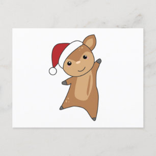 Postal Navidades de venados venados animan el invierno
