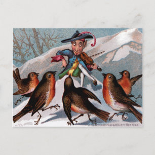 Postal Navidades de Victoria de época