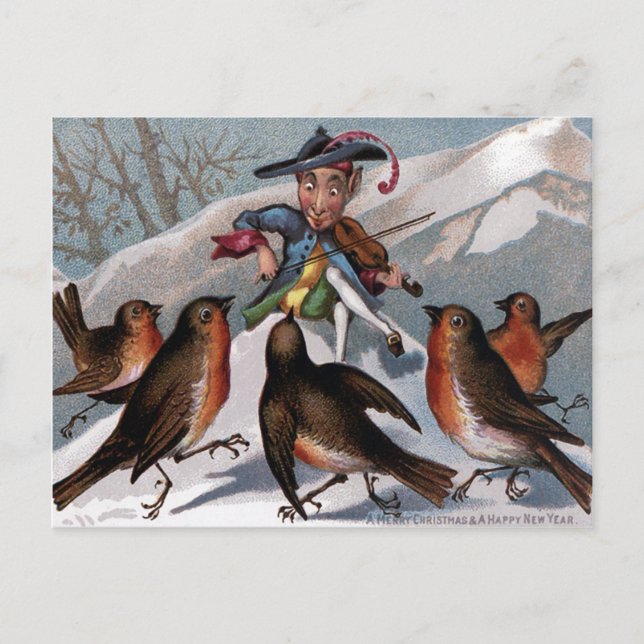 Postal Navidades de Victoria de época (Anverso)